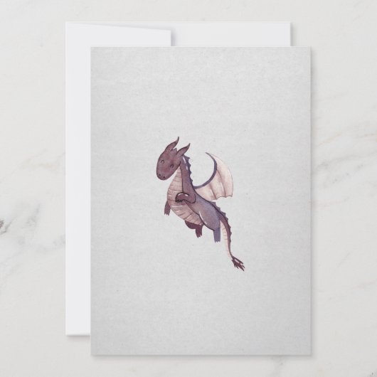 Invitation d'anniversaire du dragon (Dos)