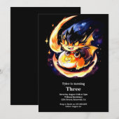 Invitation d'anniversaire du dragon (Devant / Derrière)