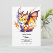 Invitation d'anniversaire du dragon (Debout devant)