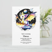 Invitation d'anniversaire du dragon (Debout devant)