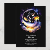 Invitation d'anniversaire du dragon (Devant / Derrière)