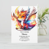 Invitation d'anniversaire du dragon (Debout devant)