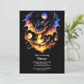 Invitation d'anniversaire du dragon (Debout devant)