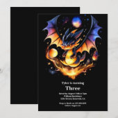 Invitation d'anniversaire du dragon (Devant / Derrière)