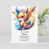 Invitation d'anniversaire du dragon (Debout devant)