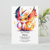 Invitation d'anniversaire du dragon (Debout devant)
