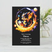 Invitation d'anniversaire du dragon (Debout devant)