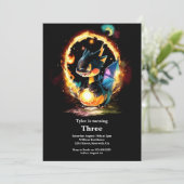 Invitation d'anniversaire du dragon (Debout devant)