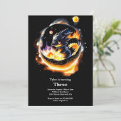 Invitation d'anniversaire du dragon (Debout devant)