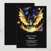 Invitation d'anniversaire du dragon (Devant / Derrière)