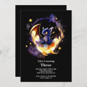 Invitation d'anniversaire du dragon (Devant / Derrière)