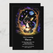 Invitation d'anniversaire du dragon (Devant / Derrière)