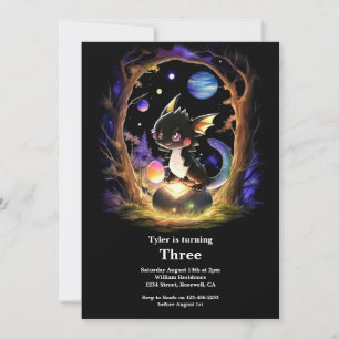 Invitation d'anniversaire du dragon