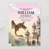 Invitation d'anniversaire du dragon, Anniversaire  (Devant / Derrière)