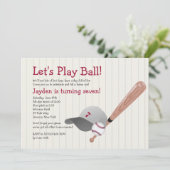 Invitation d'anniversaire du fan de baseball (Debout devant)