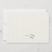 Invitation d'anniversaire du fan de baseball (Dos)