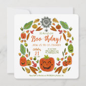 Invitation d'anniversaire du fantôme d'Halloween (Devant)