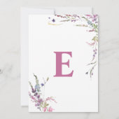 Invitation d'anniversaire du Fleur sauvage de la p (Dos)