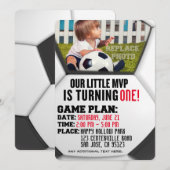 Invitation d'anniversaire du football de "notre (Devant / Derrière)