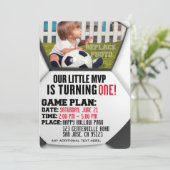 Invitation d'anniversaire du football de "notre (Debout devant)