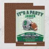 Invitation d'anniversaire du football des enfants (Devant / Derrière)