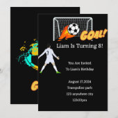 INVITATION D'ANNIVERSAIRE DU FOOTBALL POUR LES GAR (Devant / Derrière)