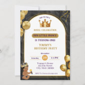 Invitation d'anniversaire du garçon afro-américain (Devant)