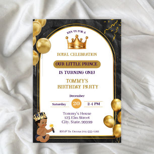 Invitation d'anniversaire du garçon afro-américain