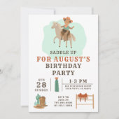 Invitation d'anniversaire du garçon Wild West Cowb (Devant)