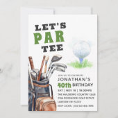 Invitation d'anniversaire du golf de Par-Tee Edita (Devant)