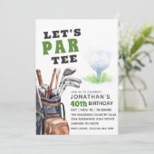 Invitation d'anniversaire du golf de Par-Tee Edita (Debout devant)