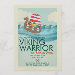 Invitation d'anniversaire du guerrier viking
