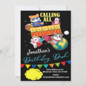 Invitation d'anniversaire du héros animal (Devant)