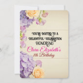 Invitation d'anniversaire du Jardin vintage (Devant)