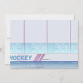 Invitation d'anniversaire du joueur de hockey (Dos)