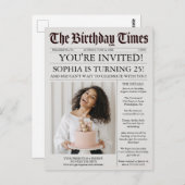Invitation d'anniversaire du journal unique (Devant / Derrière)