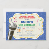 Invitation d'anniversaire du karaoké (Devant)