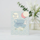 Invitation d'anniversaire du lapin de printemps (Debout devant)