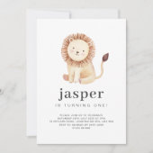 Invitation d'anniversaire du lion (Devant)