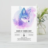 Invitation d'anniversaire du loup céleste (Debout devant)