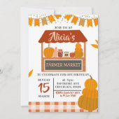 Invitation d'anniversaire du marché d'automne (Devant)