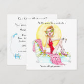 invitation d'anniversaire du Movie Star (Devant / Derrière)