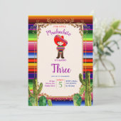 Invitation d'anniversaire du Muchachito Cactus mex (Debout devant)