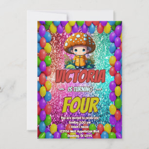 Invitation d'anniversaire du Mushroom Guardian pou