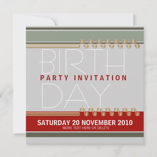 Invitation d'anniversaire du parti Majeztik (Devant)