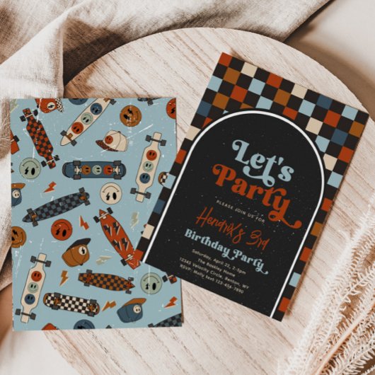 Invitation d'anniversaire du Patinage de Fête