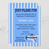 Invitation d'anniversaire du pilote (Devant / Derrière)