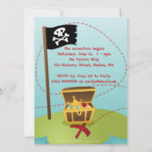 Invitation d'anniversaire du Pirate (Dos)