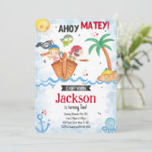 Invitation d'anniversaire du pirate (Debout devant)