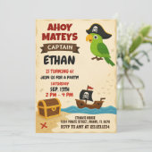 Invitation d'anniversaire du pirate moderne (Debout devant)